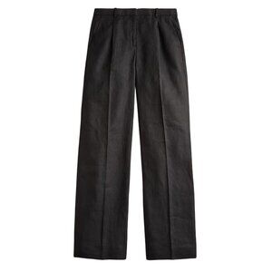 J.Crew Wide-leg Essential pant in linen‎ wide leg classic 90s black sz 14
